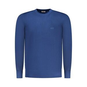 Rifle Viscose Knit Sweater Men Blue Sweaters
